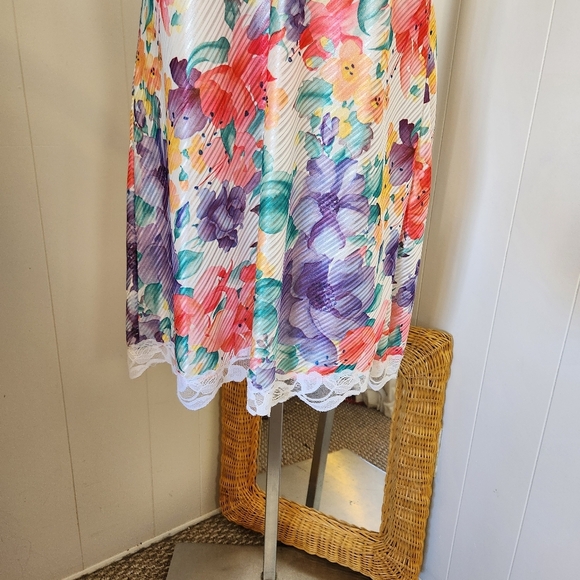 Vintage Floral Nightie Lingerie Sheer Slip Dress 90s 199ps Y2K Mini Fairycore - Picture 7 of 11
